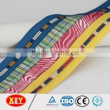 2015 hot sale painted tape #5 colorful long chain nylon zipper