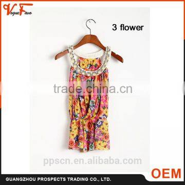 2016 OEM design summer mesh sleeveless sexy beaded women ladies fashion new tops