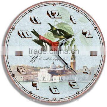 Promot two bird garden digital kitchen wall time clock