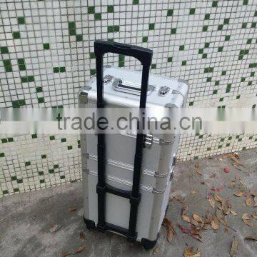 Professional Aluminum Trolley Rooling Make up Beauty Cosmetic Case photo-3