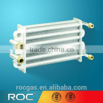 Pipe heat exchanger for wall mounte gas boiler, pipe heat exchanger