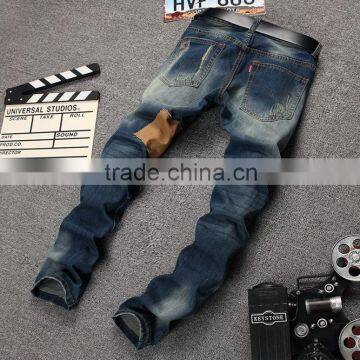 Patchwork Designer High Quality Patched Jeans Ripped Men Rock Men Jeans Hip Hop Jeans Denim Pants