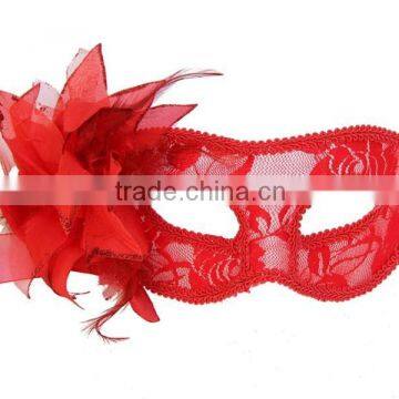 Party ball lace mask with flower decoration