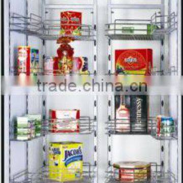 TKK soft stop metal kitchen cabinet tandem storage pantry unit