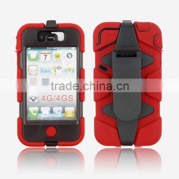 Heavy duty combo case for iPhone 4 4s with screen protector