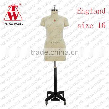 Unique lady England standard fitting adjustable female mannequins