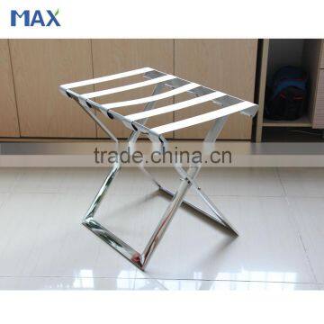 folding stainless steel hotel furniture(luggage rack) for room