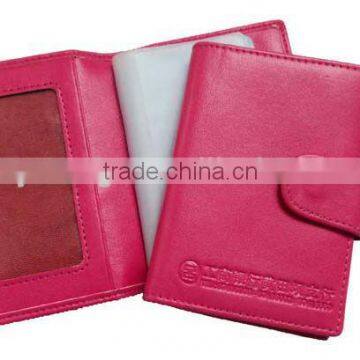 Pink Women Leather business card holder