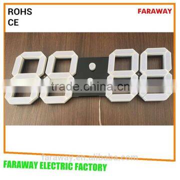 Patented 3D Cubic White Led Clock With Remote photo-5