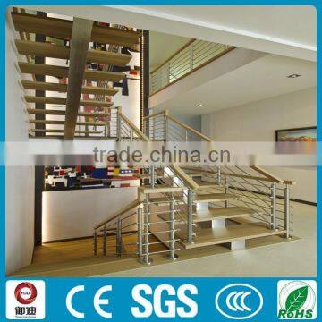 U Shape Modern Indoor Attic Prefab Metal Used Wood Stairs photo-2