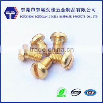 JIS japan standard pan head slotted brass screw m4