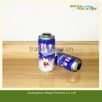 Empty Customized Logo Aerosol Snow Flake Spray Can/ tins aerosol tinplate can