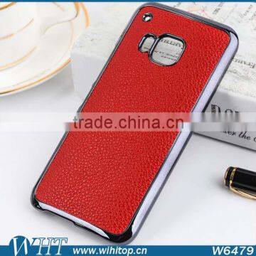 Wholesale Cell Phone Case for HTC M9 Back Cover, Litchi Skin Leather for HTC M9 Case Gold photo-5