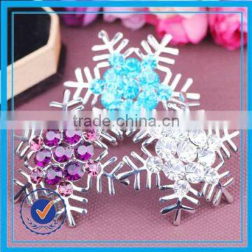 christmas gifts wholesale enamel flower safety pin for brooches elegant snowflake brooch