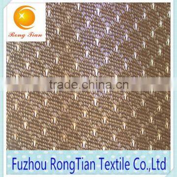 High Quality Grey Polyester Tricot Knitted Small Hole Mesh Fabirc With Diamond Shape photo-2
