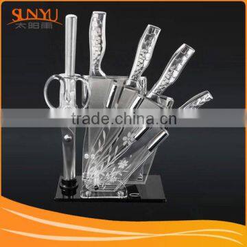 Fashion Design Clear Acrylic Knife Display