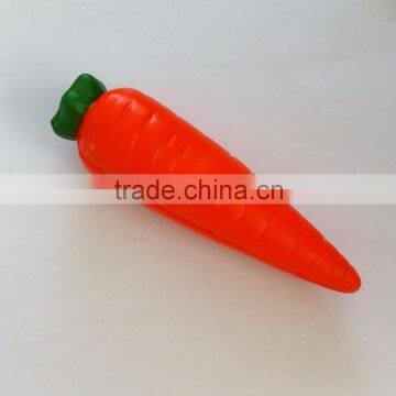 carrot shaped pu foam ball vegetable promotional gifts