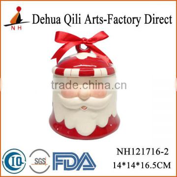 novelty santa cookie jar ceramic