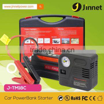 Hot selling portable jump starter with car tyre pressure pump power bank for laptops