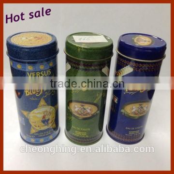 Customized Designed stylish round tea tin box with airtight lid