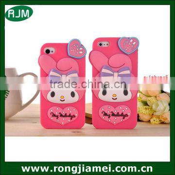 3d animal silicone case for iphone 5 cute korea style for girls