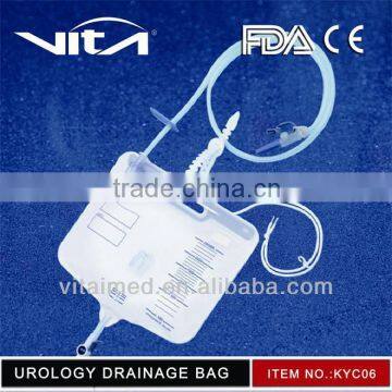 Air-Vent on bag and Anti-Reflux Drip Chamber Urine Drainage Bag