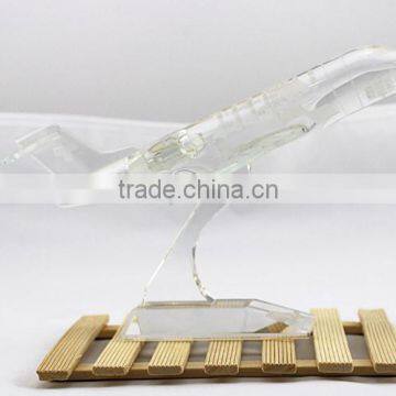 Big Collectible Crystal Airplane For Desk Decoration/Business gift/Souvenir