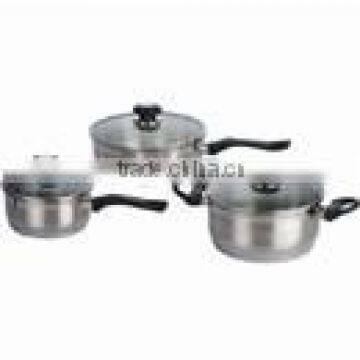 6pcs bakelite handle wholesale stainless steel cookware set