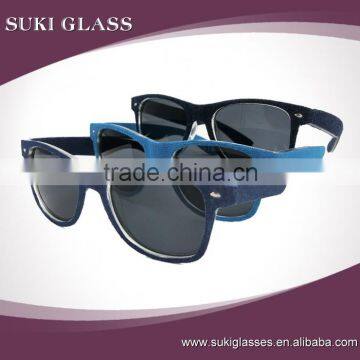 Gold supplier denim plastic custom men sunglasses