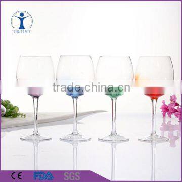 high quantity personlized long stem colored wine glass