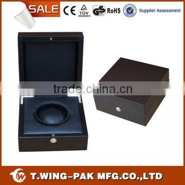 customized, wooden, handmade, deluxe, velvet or leather wacth box for one watch