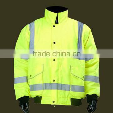 High Visibility safety rain waterproof reversible jacket