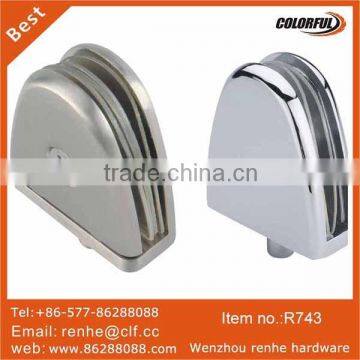 Glossy Nickel zinc alloy diecast satin furniture Glass Fitting