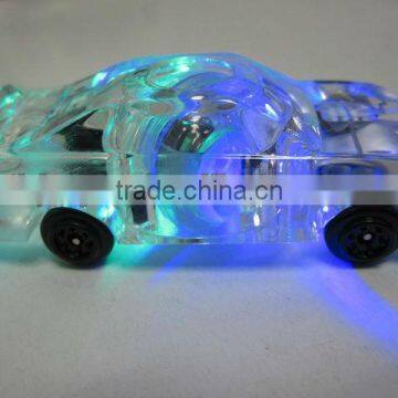 Flash crystal car with 3 LED light