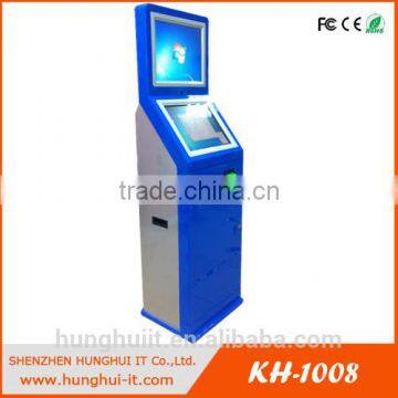 Dual Screen Touch Screen Cash Payment Kiosk / Payment Bill Acceptor Kiosk