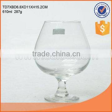 610ml Clearl Short Stem Red Wine Stemmed Glass