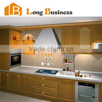 LB-DD1052 Year solid wood white color open style kitchen cabinet with kitchen furniture