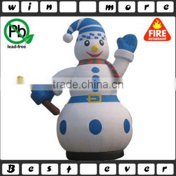 Wave hand inflatable snowman oxford material advertising inflatables character snowman