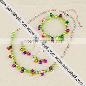 Fashion Imitation Acrylic Pearl Jewelry Setsfor Christmas(SJEW-JS00363-03)