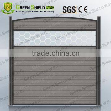 Wood Plastic Fence/Enclosure Wall 1.8m/2.0m/figured/arc top rail/glass