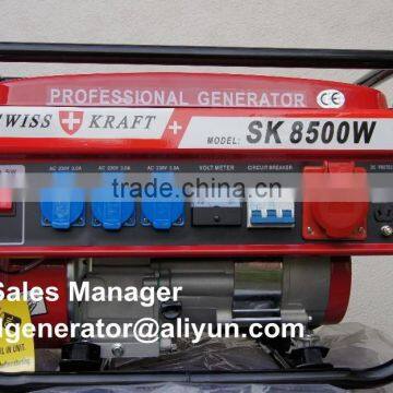 OEM manufacture--swiss kraft gasoline generator -electric starting SK8500W