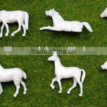 Model Figure, Model Animals, Scale Animals for HO Scale, Plastic Building Resin Farm Horse for 1/87 photo-5