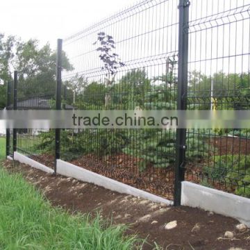 3 bends powder coated wire mesh fence with post