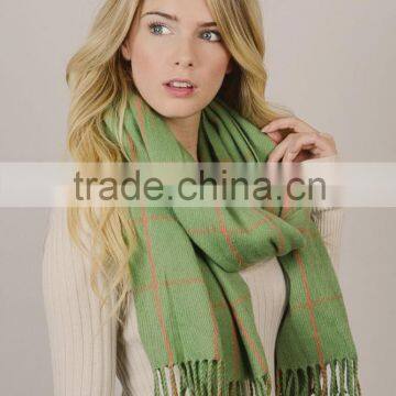 Yael New Fashion Winter Grid Blanket Tassel Scarf