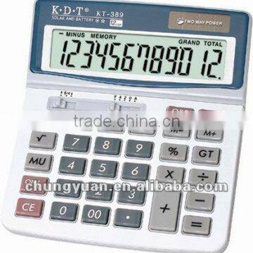 electronic cost desktop calculator dual power calculator KT-389