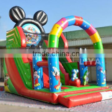 inflatable mickey slide with obstacle course