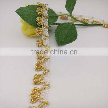 home textile curtain garment sewing gorgeous stretch golden nylon spandex lace trim