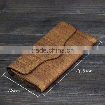Genuine Cowhide Leather Wallet,Long Casual Wallet