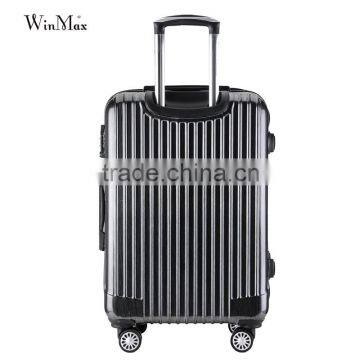 Satin Black Zipper Closure Lightweight Travel Luggage photo-4
