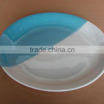 Ceramic Plate With 2 Color Combination